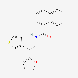 molecular formula C21H17NO2S B2600061 N-(2-(furan-2-yl)-2-(thiophen-3-yl)ethyl)-1-naphthamide CAS No. 2097890-74-7