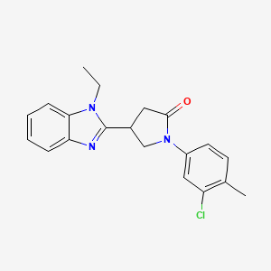 1-(3-chloro-4-methylphenyl)-4-(1-ethyl-1H-benzo[d]imidazol-2-yl)pyrrolidin-2-one