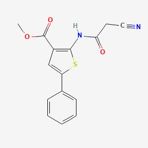 Methyl 2-[(cyanoacetyl)amino]-5-phenylthiophene-3-carboxylate