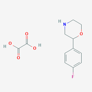 molecular formula C12H14FNO5 B2600073 2-(4-Fluorophenyl)morpholine oxalate CAS No. 1198416-85-1; 62243-70-3