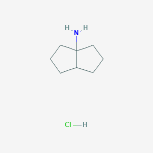 molecular formula C8H16ClN B2600081 2,3,4,5,6,6a-Hexahydro-1H-pentalen-3a-amine;hydrochloride CAS No. 2402829-41-6