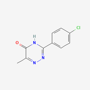 molecular formula C10H8ClN3O B2600088 3-(4-Chlorophenyl)-6-methyl-1,2,4-triazin-5-ol CAS No. 126542-93-6