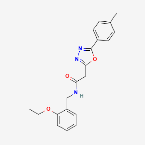 molecular formula C20H21N3O3 B2600092 N-(2-乙氧基苄基)-2-(5-(对甲苯基)-1,3,4-恶二唑-2-基)乙酰胺 CAS No. 1286716-84-4