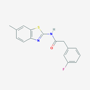 2-(3-fluorophenyl)-N-(6-methyl-1,3-benzothiazol-2-yl)acetamide