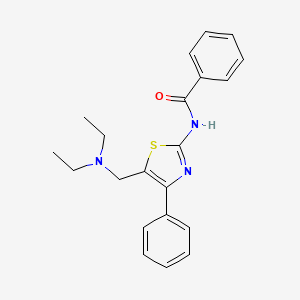 molecular formula C21H23N3OS B2600100 N-(5-((diethylamino)methyl)-4-phenylthiazol-2-yl)benzamide CAS No. 457942-05-1