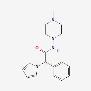molecular formula C17H22N4O B2600102 N-(4-methylpiperazin-1-yl)-2-phenyl-2-(1H-pyrrol-1-yl)acetamide CAS No. 1286695-70-2