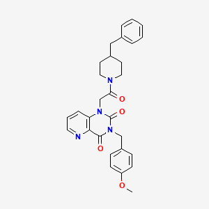 molecular formula C29H30N4O4 B2600113 1-(2-(4-benzylpiperidin-1-yl)-2-oxoethyl)-3-(4-methoxybenzyl)pyrido[3,2-d]pyrimidine-2,4(1H,3H)-dione CAS No. 923194-11-0