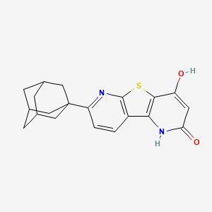 11-(Adamantan-1-yl)-8-thia-3,10-diazatricyclo[7.4.0.0^{2,7}]trideca-1(9),2(7),3,5,10,12-hexaene-4,6-diol