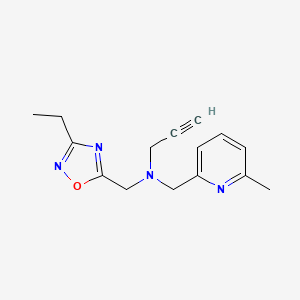 N-[(3-Ethyl-1,2,4-oxadiazol-5-yl)methyl]-N-[(6-methylpyridin-2-yl)methyl]prop-2-yn-1-amine