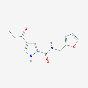 molecular formula C13H14N2O3 B2600126 N-(2-furylmethyl)-4-propionyl-1H-pyrrole-2-carboxamide CAS No. 478259-33-5