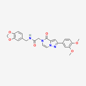 N-(1,3-benzodioxol-5-ylmethyl)-2-[2-(3,4-dimethoxyphenyl)-4-oxopyrazolo[1,5-a]pyrazin-5(4H)-yl]acetamide