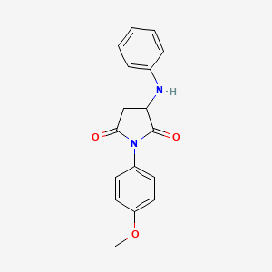 molecular formula C17H14N2O3 B2600138 1-(4-methoxyphenyl)-3-(phenylamino)-1H-pyrrole-2,5-dione CAS No. 308293-27-8