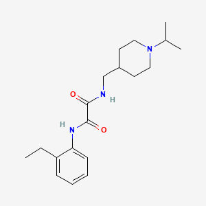 molecular formula C19H29N3O2 B2600143 N1-(2-ethylphenyl)-N2-((1-isopropylpiperidin-4-yl)methyl)oxalamide CAS No. 946382-78-1