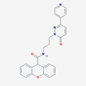 molecular formula C26H22N4O3 B2600144 N-(3-(6-oxo-3-(pyridin-4-yl)pyridazin-1(6H)-yl)propyl)-9H-xanthene-9-carboxamide CAS No. 1021108-99-5