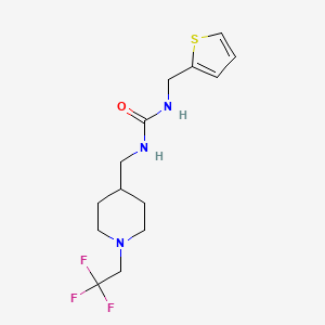 molecular formula C14H20F3N3OS B2600147 1-(Thiophen-2-ylmethyl)-3-[[1-(2,2,2-trifluoroethyl)piperidin-4-yl]methyl]urea CAS No. 2310129-41-8