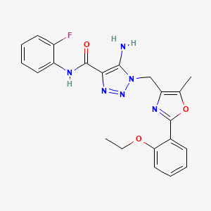 5-amino-1-{[2-(2-ethoxyphenyl)-5-methyl-1,3-oxazol-4-yl]methyl}-N-(2-fluorophenyl)-1H-1,2,3-triazole-4-carboxamide