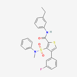 N-(3-ethylphenyl)-4-(3-fluorophenyl)-3-(N-methyl-N-phenylsulfamoyl)thiophene-2-carboxamide