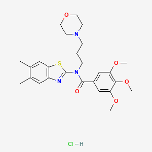 N-(5,6-dimethylbenzo[d]thiazol-2-yl)-3,4,5-trimethoxy-N-(3-morpholinopropyl)benzamide hydrochloride