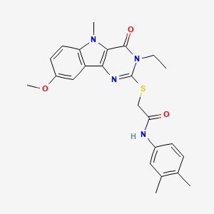 molecular formula C24H26N4O3S B2600164 N-(2,5-dimethoxybenzyl)-4-(4-phenoxypyrimidin-2-yl)benzamide CAS No. 1112399-60-6