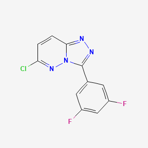 molecular formula C11H5ClF2N4 B2600166 6-Chloro-3-(3,5-difluorophenyl)-[1,2,4]triazolo[4,3-b]pyridazine CAS No. 1097084-22-4