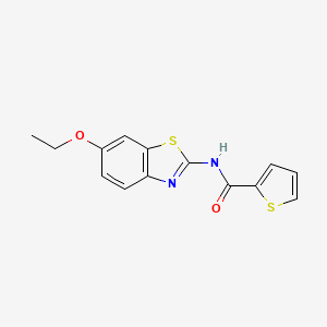 molecular formula C14H12N2O2S2 B2600167 N-(6-ethoxy-1,3-benzothiazol-2-yl)thiophene-2-carboxamide CAS No. 313496-67-2