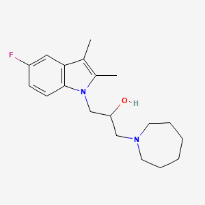 molecular formula C19H27FN2O B2600174 1-(azepan-1-yl)-3-(5-fluoro-2,3-dimethyl-1H-indol-1-yl)propan-2-ol CAS No. 942883-08-1