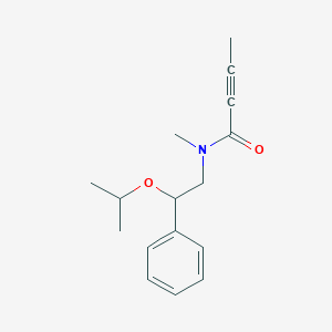 molecular formula C16H21NO2 B2600183 N-Methyl-N-(2-phenyl-2-propan-2-yloxyethyl)but-2-ynamide CAS No. 2411256-97-6