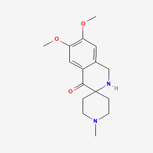 molecular formula C16H22N2O3 B2600185 6,7-Dimethoxy-1'-methyl-1H-spiro[isoquinoline-3,4'-piperidin]-4(2H)-one CAS No. 55423-58-0