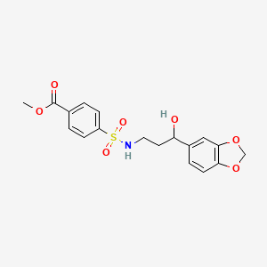 methyl 4-(N-(3-(benzo[d][1,3]dioxol-5-yl)-3-hydroxypropyl)sulfamoyl)benzoate