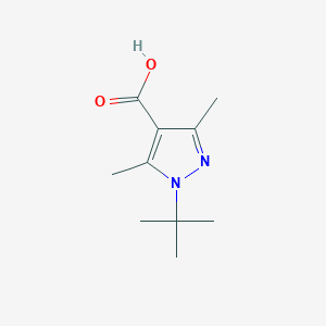 molecular formula C10H16N2O2 B2600191 1-tert-butyl-3,5-dimethyl-1H-pyrazole-4-carboxylic acid CAS No. 1017783-64-0