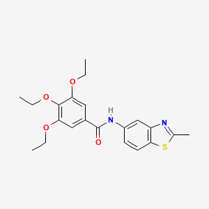 molecular formula C21H24N2O4S B2600194 3,4,5-三乙氧基-N-(2-甲基-1,3-苯并噻唑-5-基)苯甲酰胺 CAS No. 477506-36-8