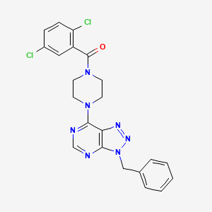 molecular formula C22H19Cl2N7O B2600195 (4-(3-苄基-3H-[1,2,3]三唑并[4,5-d]嘧啶-7-基)哌嗪-1-基)(2,5-二氯苯基)甲苯酮 CAS No. 920230-17-7