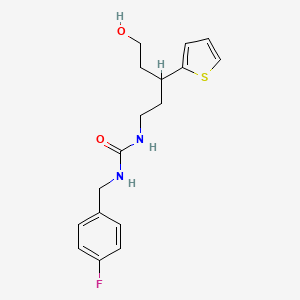 1-(4-Fluorobenzyl)-3-(5-hydroxy-3-(thiophen-2-yl)pentyl)urea