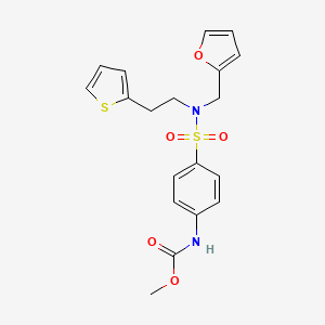 methyl (4-(N-(furan-2-ylmethyl)-N-(2-(thiophen-2-yl)ethyl)sulfamoyl)phenyl)carbamate