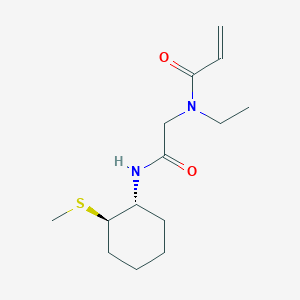 molecular formula C14H24N2O2S B2600219 N-Ethyl-N-[2-[[(1R,2R)-2-methylsulfanylcyclohexyl]amino]-2-oxoethyl]prop-2-enamide CAS No. 2361731-32-8