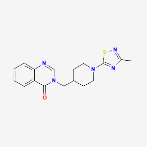 3-[[1-(3-Methyl-1,2,4-thiadiazol-5-yl)piperidin-4-yl]methyl]quinazolin-4-one