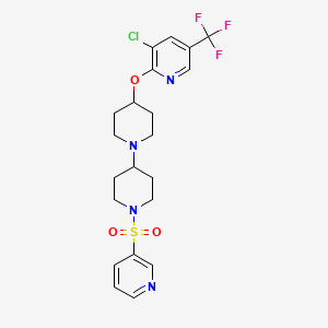 4-{[3-Chloro-5-(trifluoromethyl)pyridin-2-yl]oxy}-1'-(pyridine-3-sulfonyl)-1,4'-bipiperidine