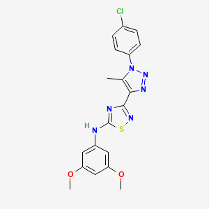 3-[1-(4-chlorophenyl)-5-methyl-1H-1,2,3-triazol-4-yl]-N-(3,5-dimethoxyphenyl)-1,2,4-thiadiazol-5-amine