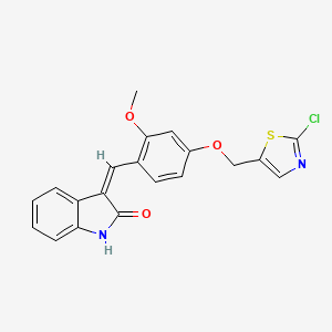 (3Z)-3-[[4-[(2-chloro-1,3-thiazol-5-yl)methoxy]-2-methoxyphenyl]methylidene]-1H-indol-2-one