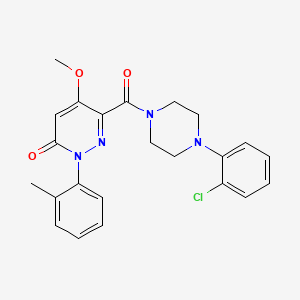 6-(4-(2-chlorophenyl)piperazine-1-carbonyl)-5-methoxy-2-(o-tolyl)pyridazin-3(2H)-one