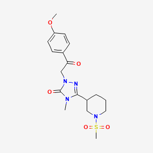 1-(2-(4-methoxyphenyl)-2-oxoethyl)-4-methyl-3-(1-(methylsulfonyl)piperidin-3-yl)-1H-1,2,4-triazol-5(4H)-one