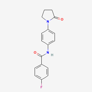 4-fluoro-N-(4-(2-oxopyrrolidin-1-yl)phenyl)benzamide