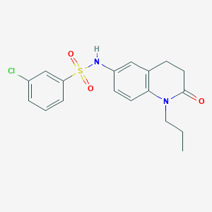 3-chloro-N-(2-oxo-1-propyl-1,2,3,4-tetrahydroquinolin-6-yl)benzenesulfonamide