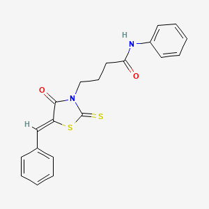 (Z)-4-(5-benzylidene-4-oxo-2-thioxothiazolidin-3-yl)-N-phenylbutanamide