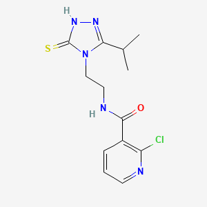 2-chloro-N-{2-[3-(propan-2-yl)-5-sulfanyl-4H-1,2,4-triazol-4-yl]ethyl}pyridine-3-carboxamide