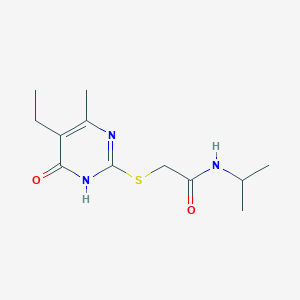 2-((5-ethyl-4-methyl-6-oxo-1,6-dihydropyrimidin-2-yl)thio)-N-isopropylacetamide
