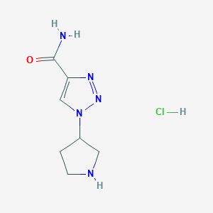 1-(pyrrolidin-3-yl)-1H-1,2,3-triazole-4-carboxamide hydrochloride