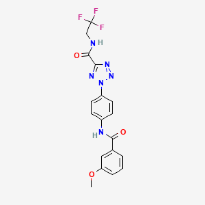 2-(4-(3-methoxybenzamido)phenyl)-N-(2,2,2-trifluoroethyl)-2H-tetrazole-5-carboxamide