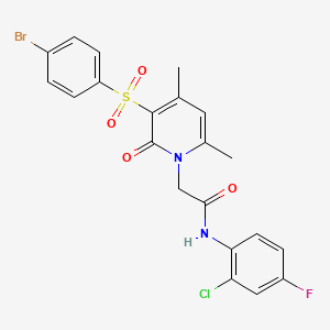2-(3-((4-bromophenyl)sulfonyl)-4,6-dimethyl-2-oxopyridin-1(2H)-yl)-N-(2-chloro-4-fluorophenyl)acetamide