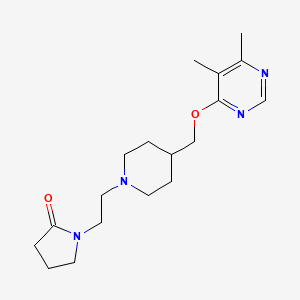 1-(2-(4-(((5,6-Dimethylpyrimidin-4-yl)oxy)methyl)piperidin-1-yl)ethyl)pyrrolidin-2-one